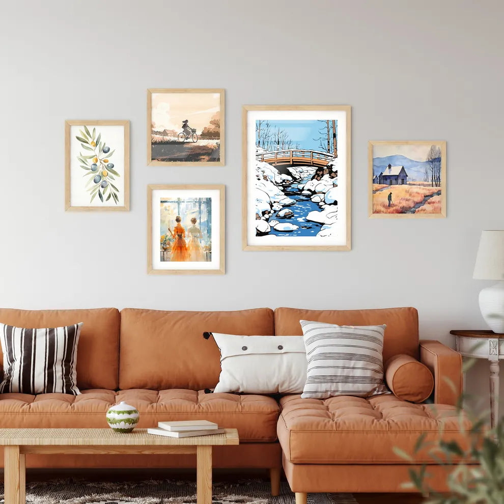 A Bridge Over A Stream Following A Heavy Snow - A Bridge Over A Stream In The Snow