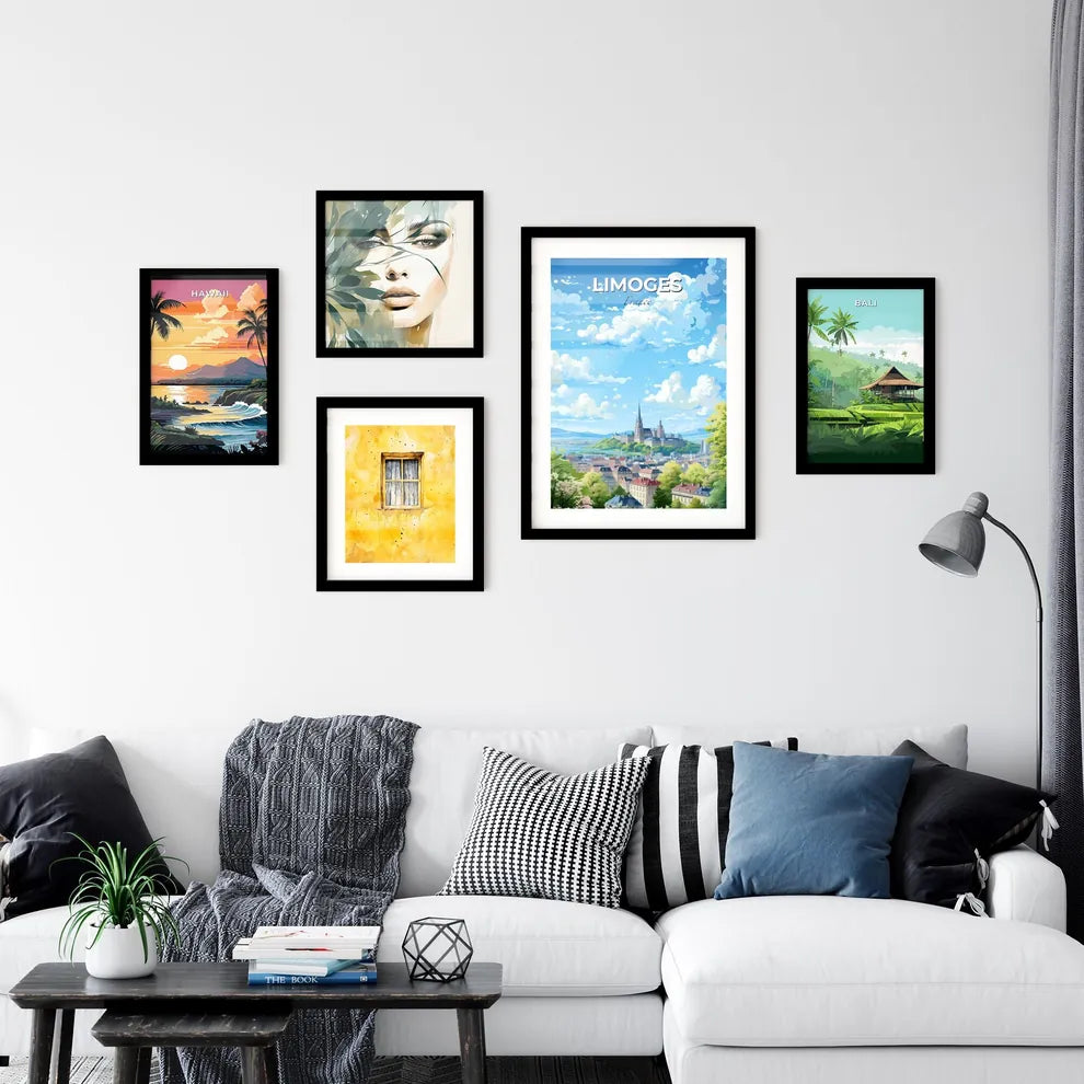 Limoges France Skyline - A City Landscape With A Castle And Trees - Customizable Travel Gift