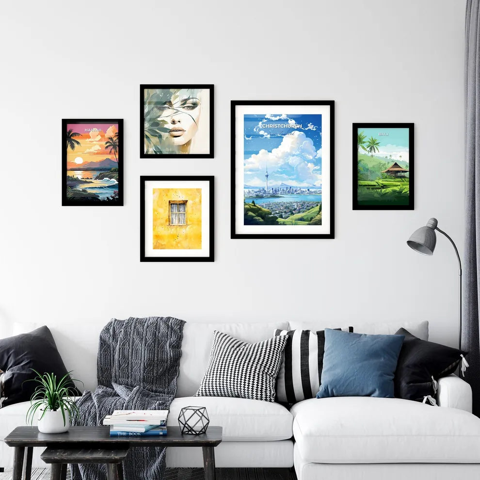 Christchurch New Zealand Skyline - A City Landscape With A Tall Tower And A Body Of Water - Customizable Travel Gift