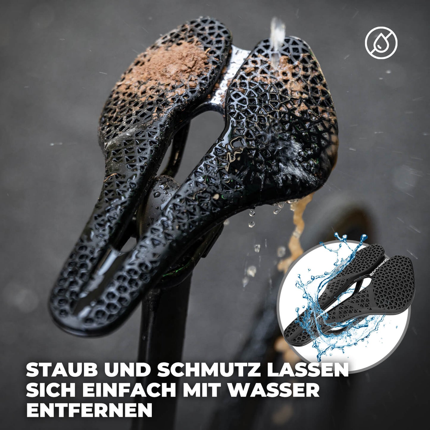 Fahrradsattel Wasserdicht Ergonomischer für MTB, Gravel, E-Bikes