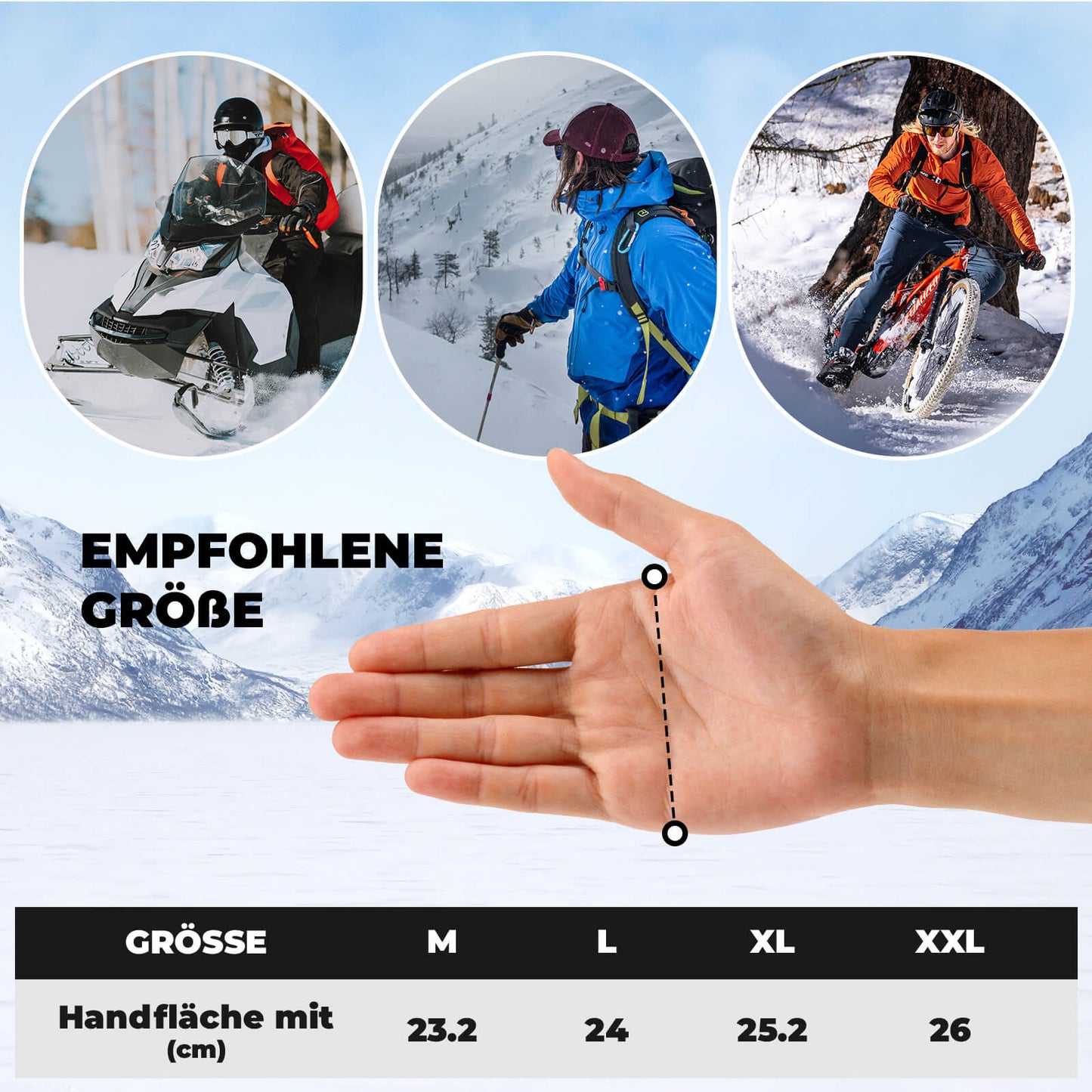 Winter Fahrradhandschuhe Touchscreen Warm Winddicht