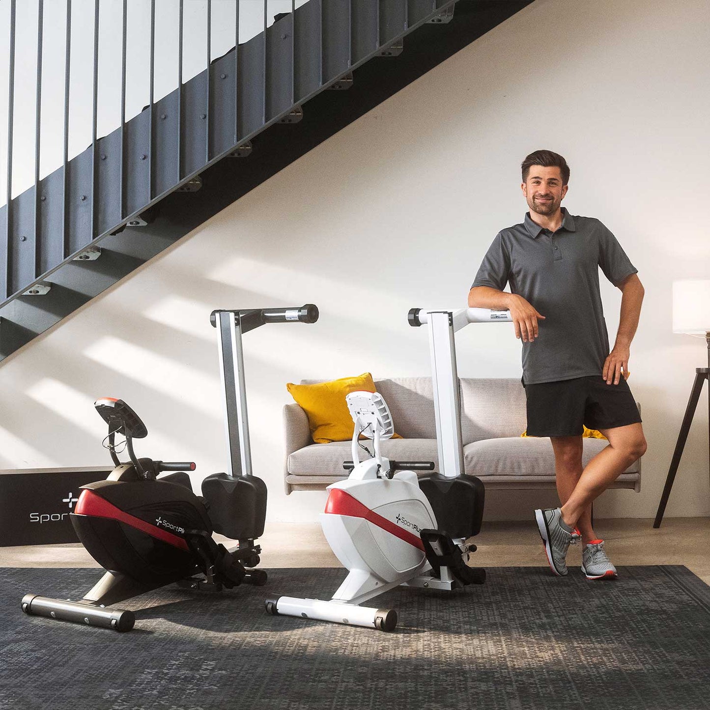 Magnetisches Rudergerät | 8 manuelle Widerstandsstufen | klappbar | weiß