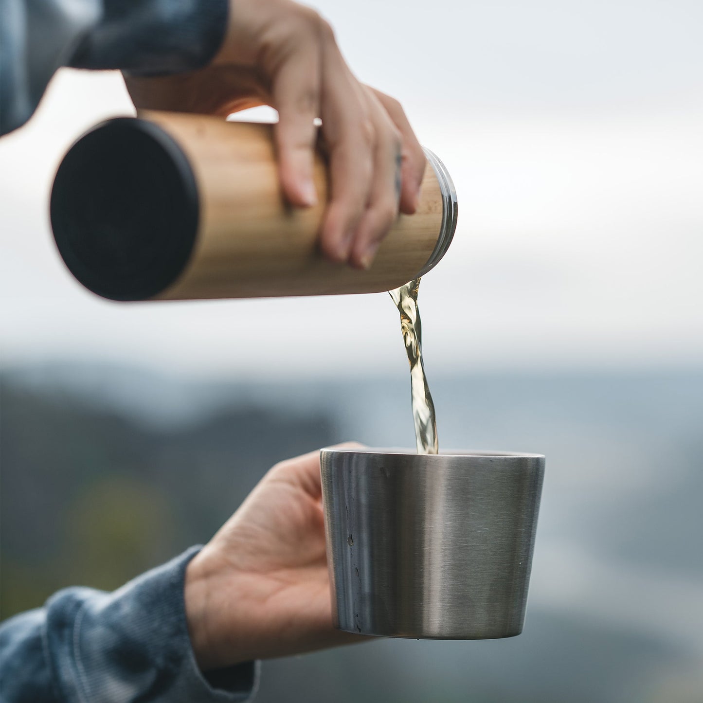 MORGNTAU Bambus Thermos-Flasche