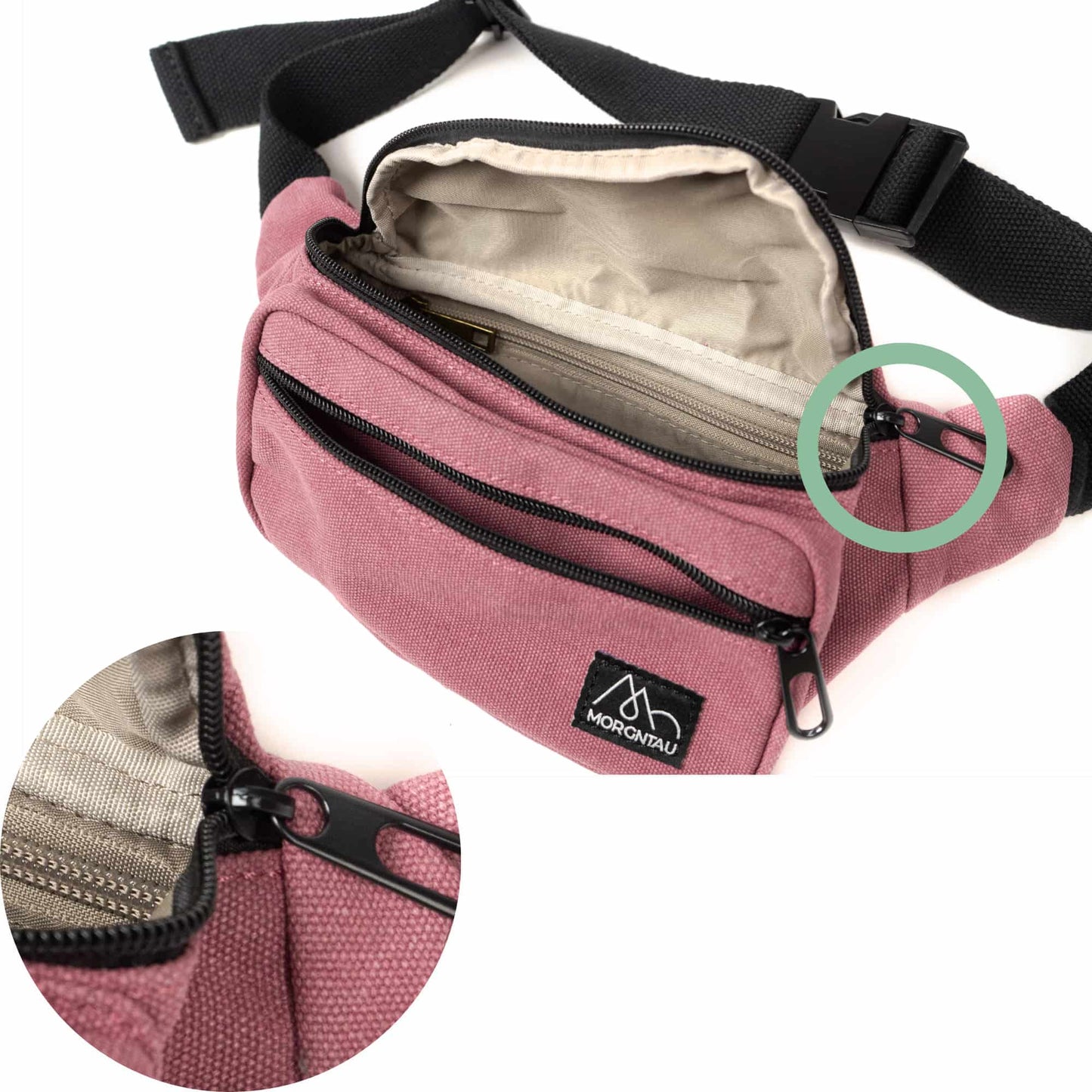 MORGNTAU Bauchtasche "Rio" - Himbeer