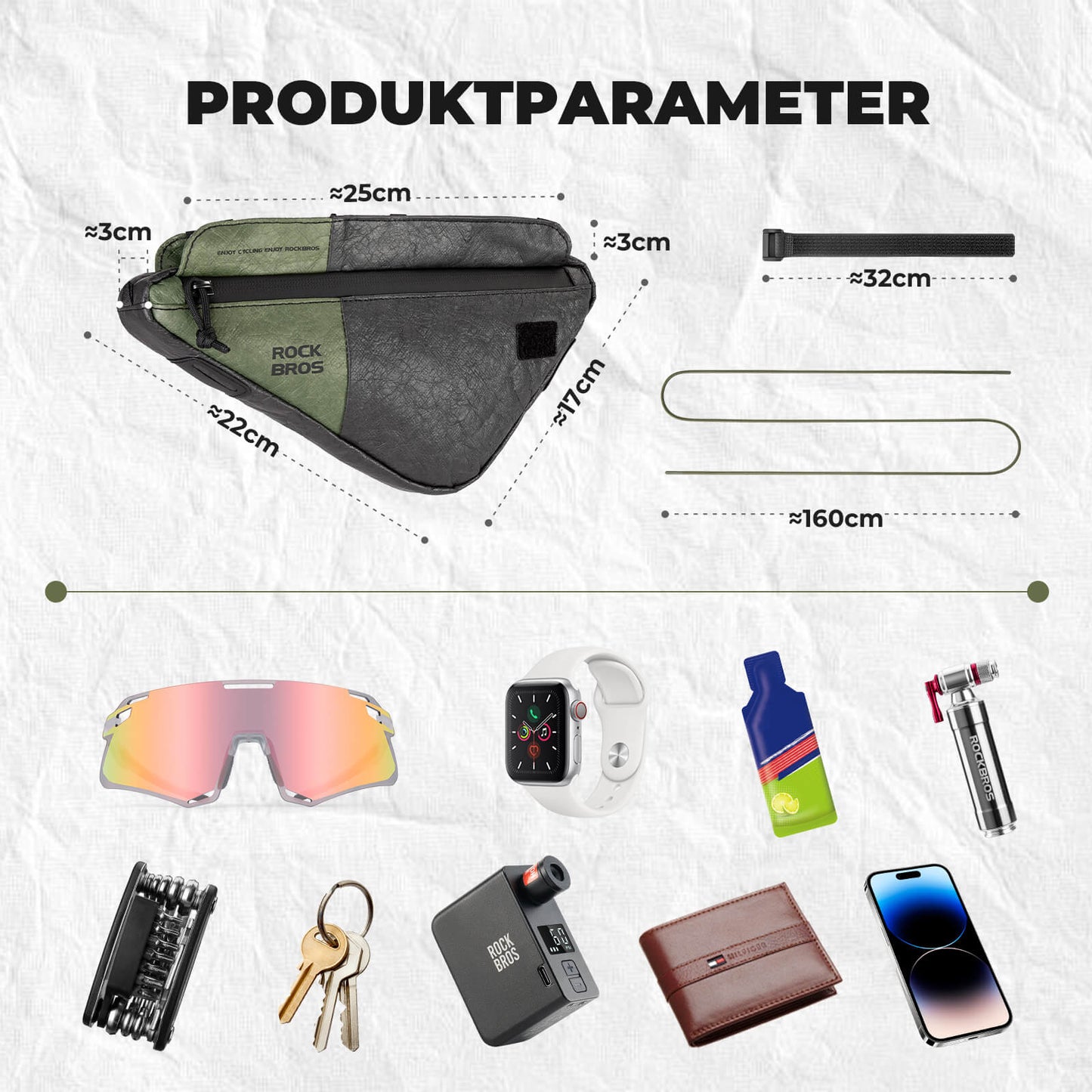 2-in-1 Rahmentasche Wasserabweisend mit Schultergurt 0.7L