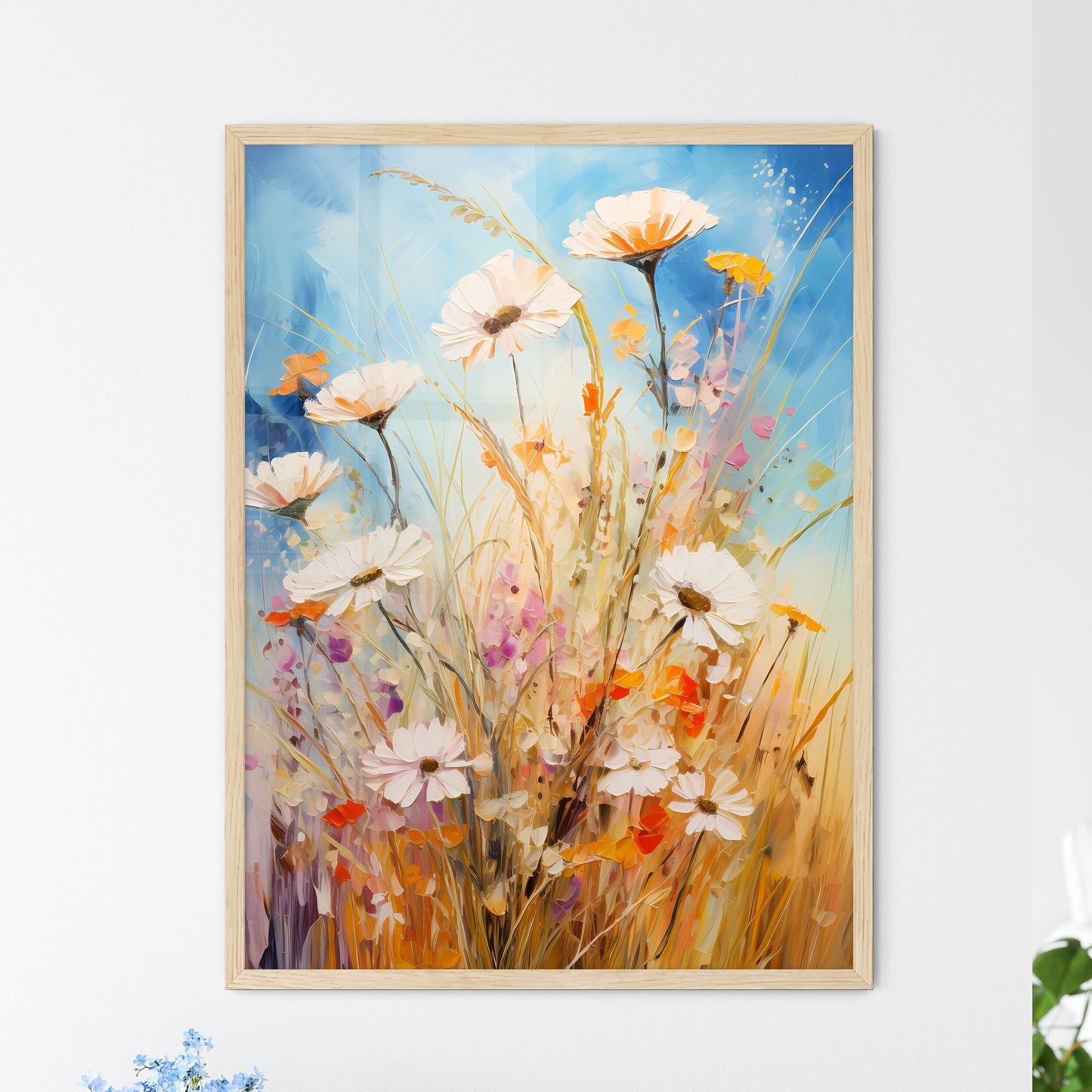 Wild Summer Grasses And Field Flowers - A Painting Of Flowers In A Field
