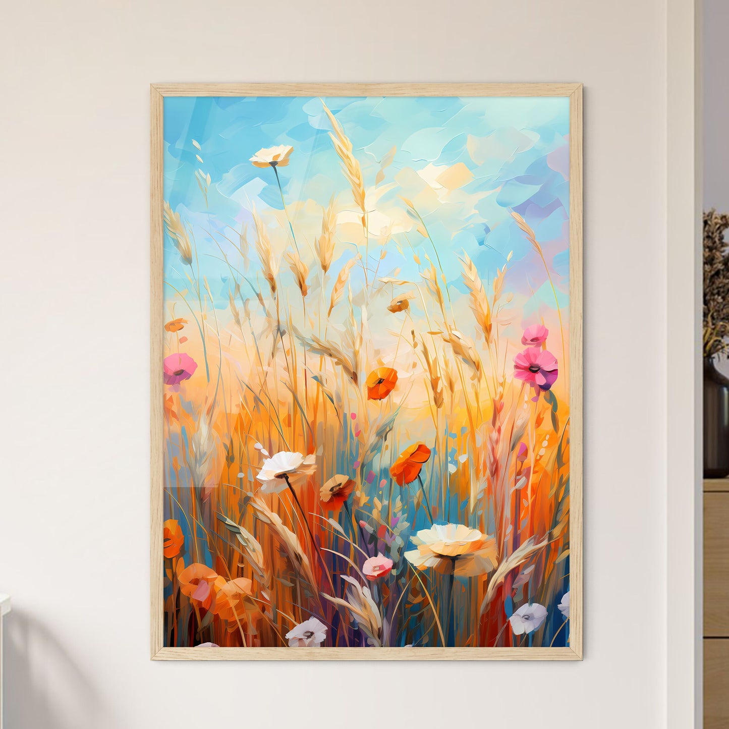 Wild Summer Grasses And Field Flowers - A Painting Of Flowers In A Field