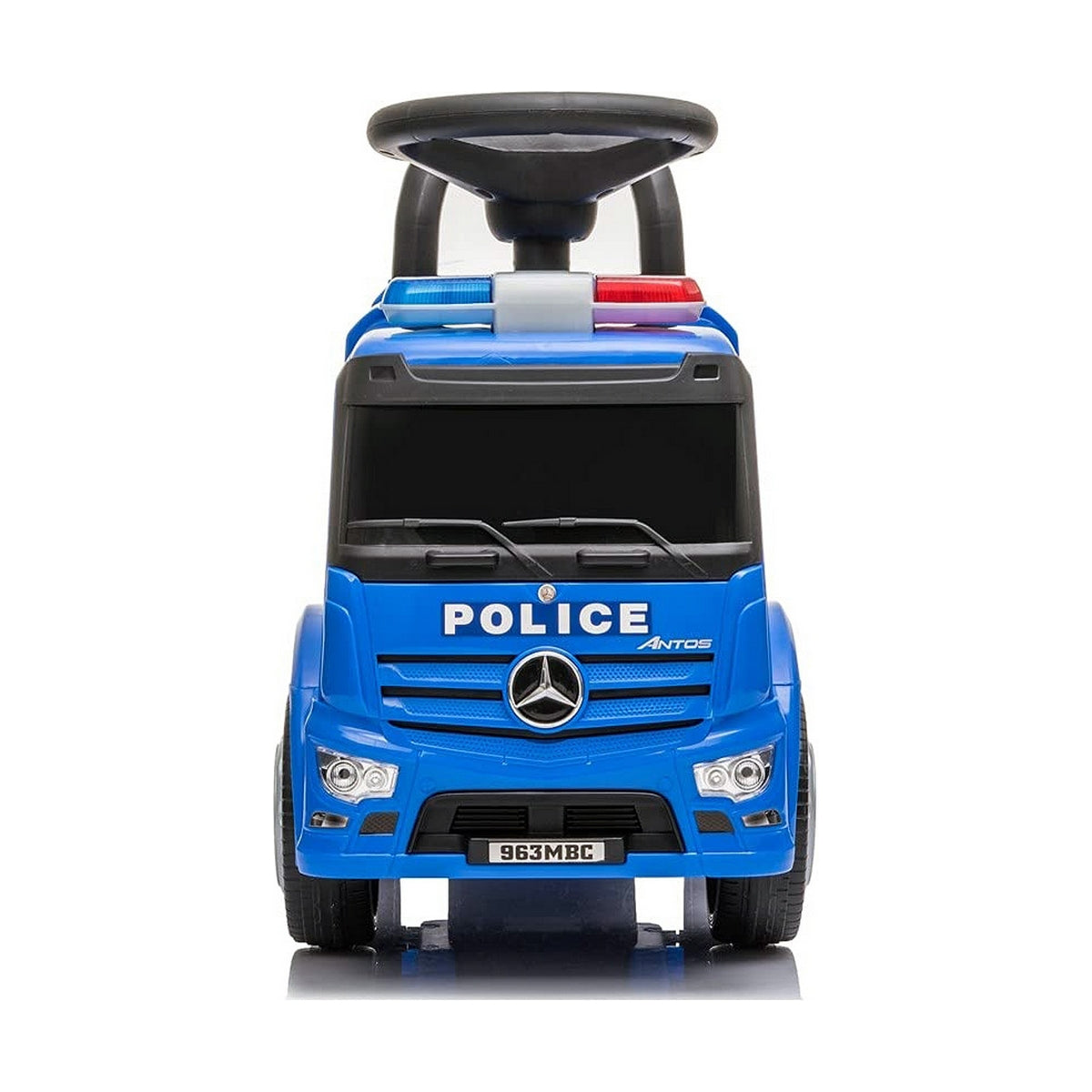 Tricycle Mercedes Actros 25 kg Blue with sound Police Truck (63,5 x 29