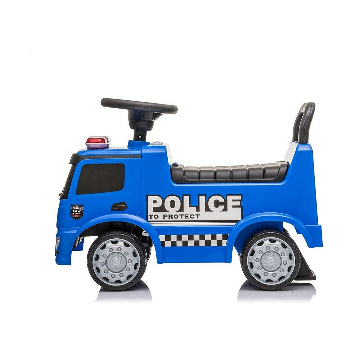 Tricycle Mercedes Actros 25 kg Blue with sound Police Truck (63,5 x 29