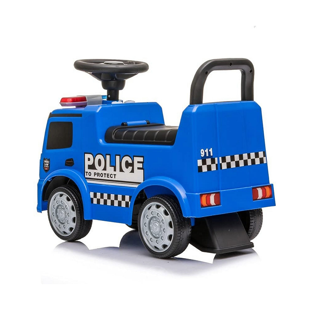 Tricycle Mercedes Actros 25 kg Blue with sound Police Truck (63,5 x 29
