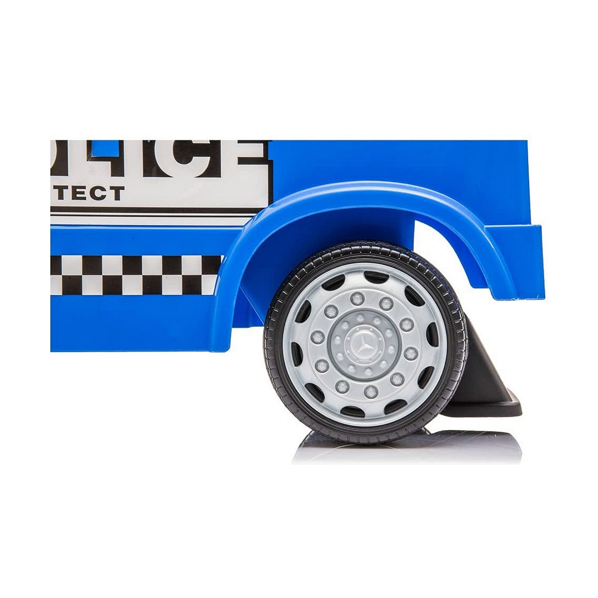 Tricycle Mercedes Actros 25 kg Blue with sound Police Truck (63,5 x 29