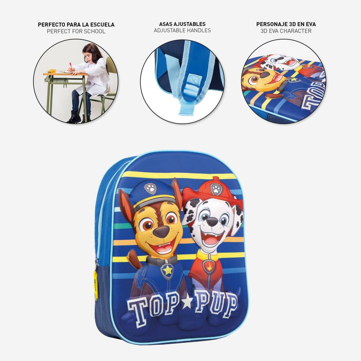 School Bag The Paw Patrol Blue (25 x 31 x 10 cm)