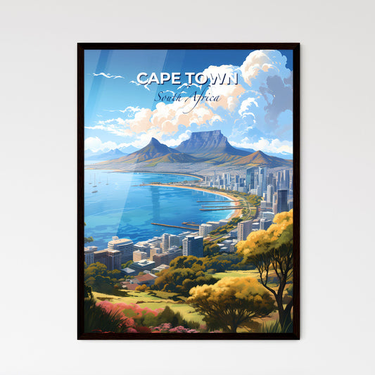 Cape Town South Africa Skyline - A City Next To A Body Of Water  - Customizable Travel Gift