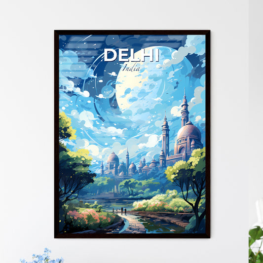 Delhi India Skyline - A Large Building With Towers And Towers And Trees  - Customizable Travel Gift