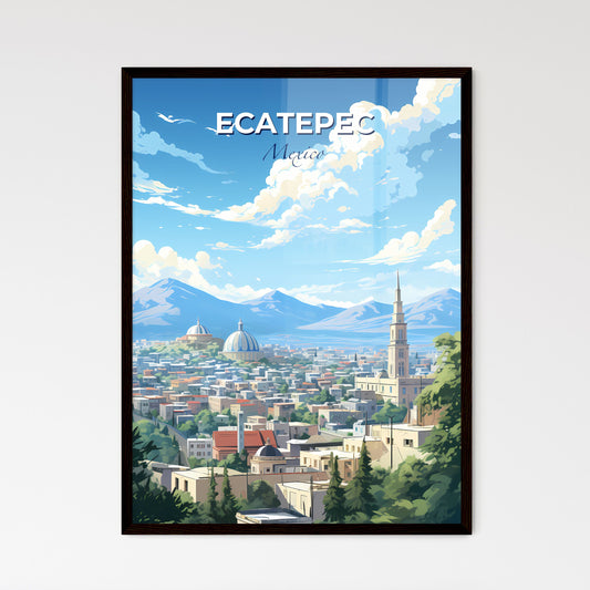 Ecatepec Mexico Skyline - A City With Mountains In The Background  - Customizable Travel Gift