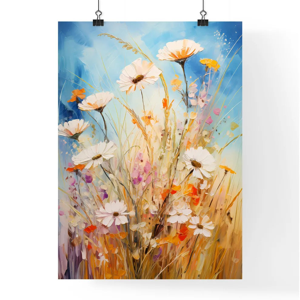 Wild Summer Grasses And Field Flowers - A Painting Of Flowers In A Field