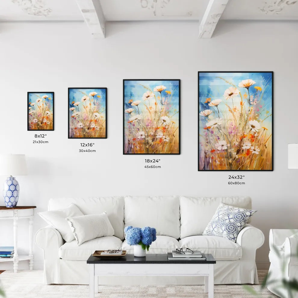 Wild Summer Grasses And Field Flowers - A Painting Of Flowers In A Field