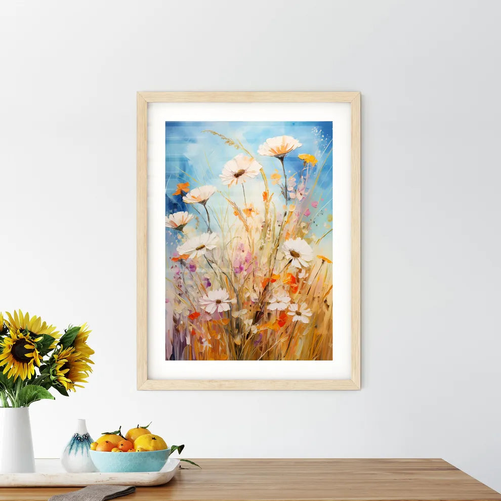 Wild Summer Grasses And Field Flowers - A Painting Of Flowers In A Field