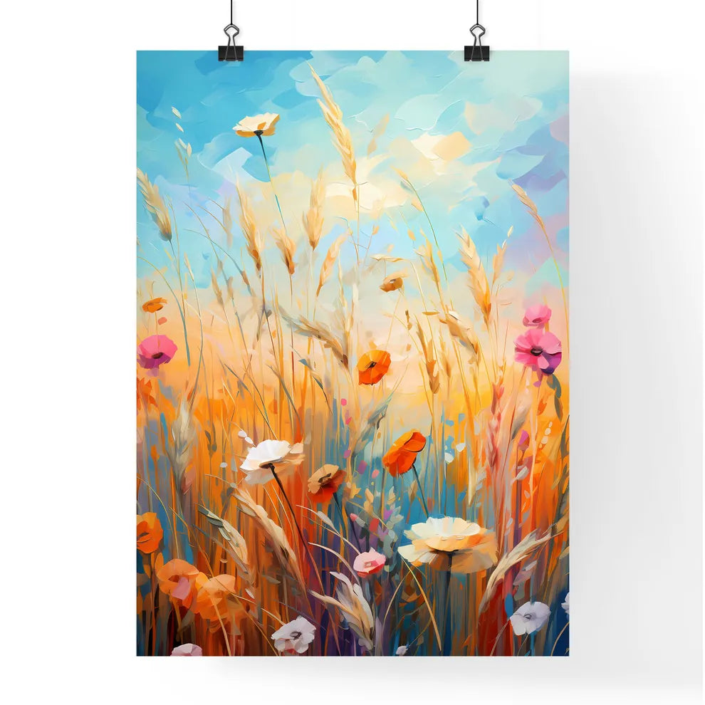 Wild Summer Grasses And Field Flowers - A Painting Of Flowers In A Field
