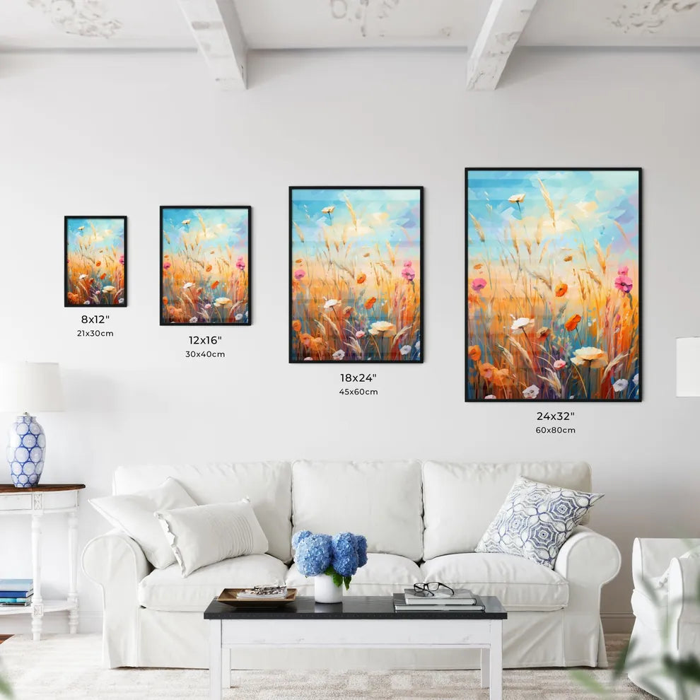 Wild Summer Grasses And Field Flowers - A Painting Of Flowers In A Field