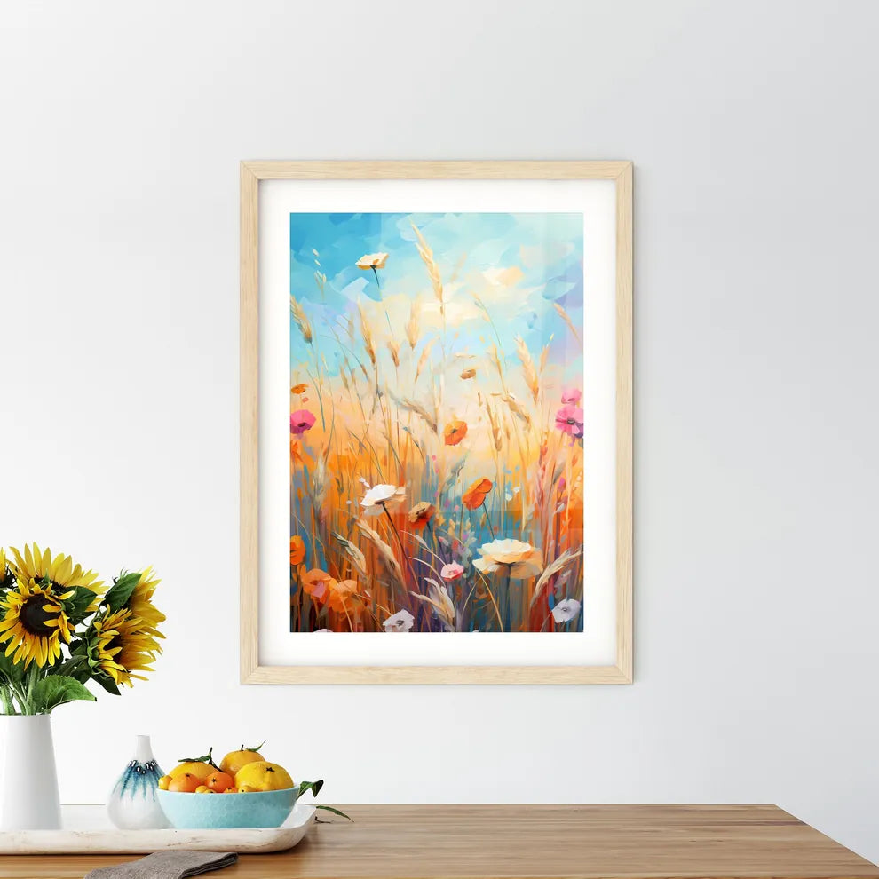 Wild Summer Grasses And Field Flowers - A Painting Of Flowers In A Field