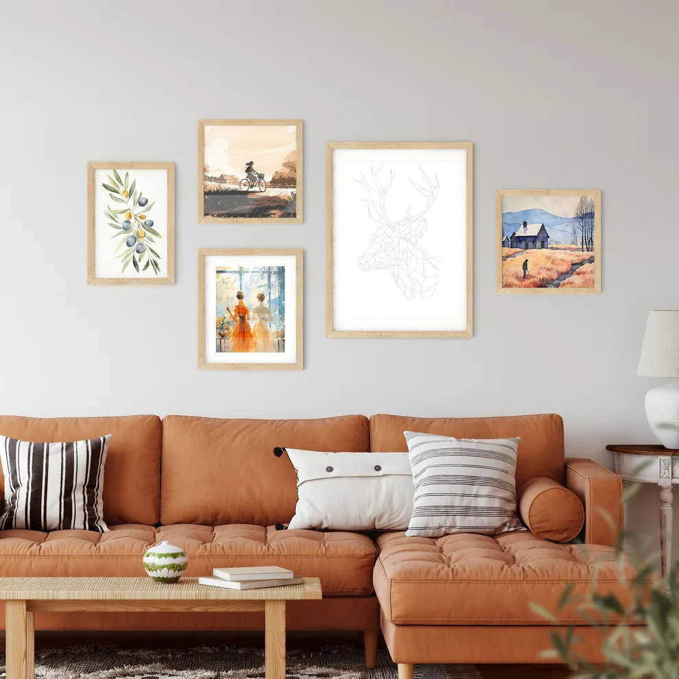 Low Poly Deer Logo Woodcut Print Minimal Art - A Line Drawing Of A Deer