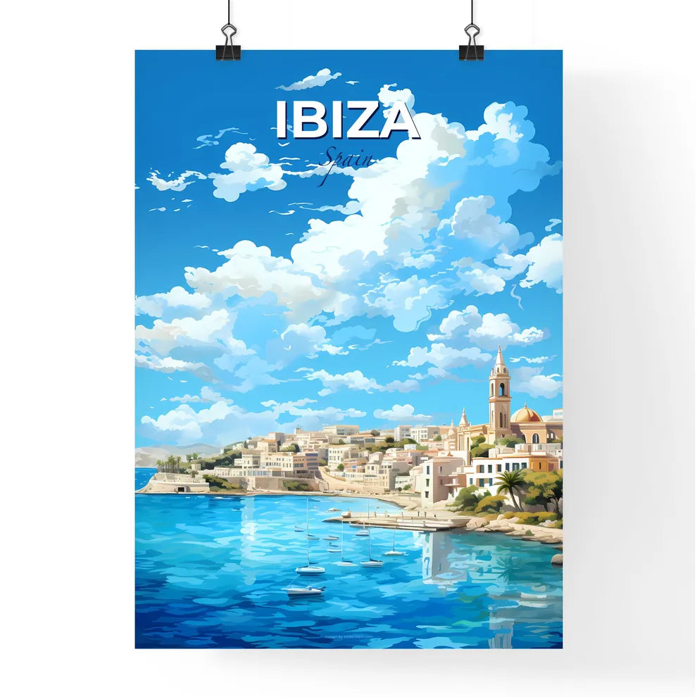 Ibiza Spain Skyline - A City By The Water  - Customizable Travel Gift