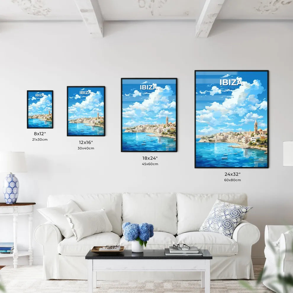 Ibiza Spain Skyline - A City By The Water  - Customizable Travel Gift