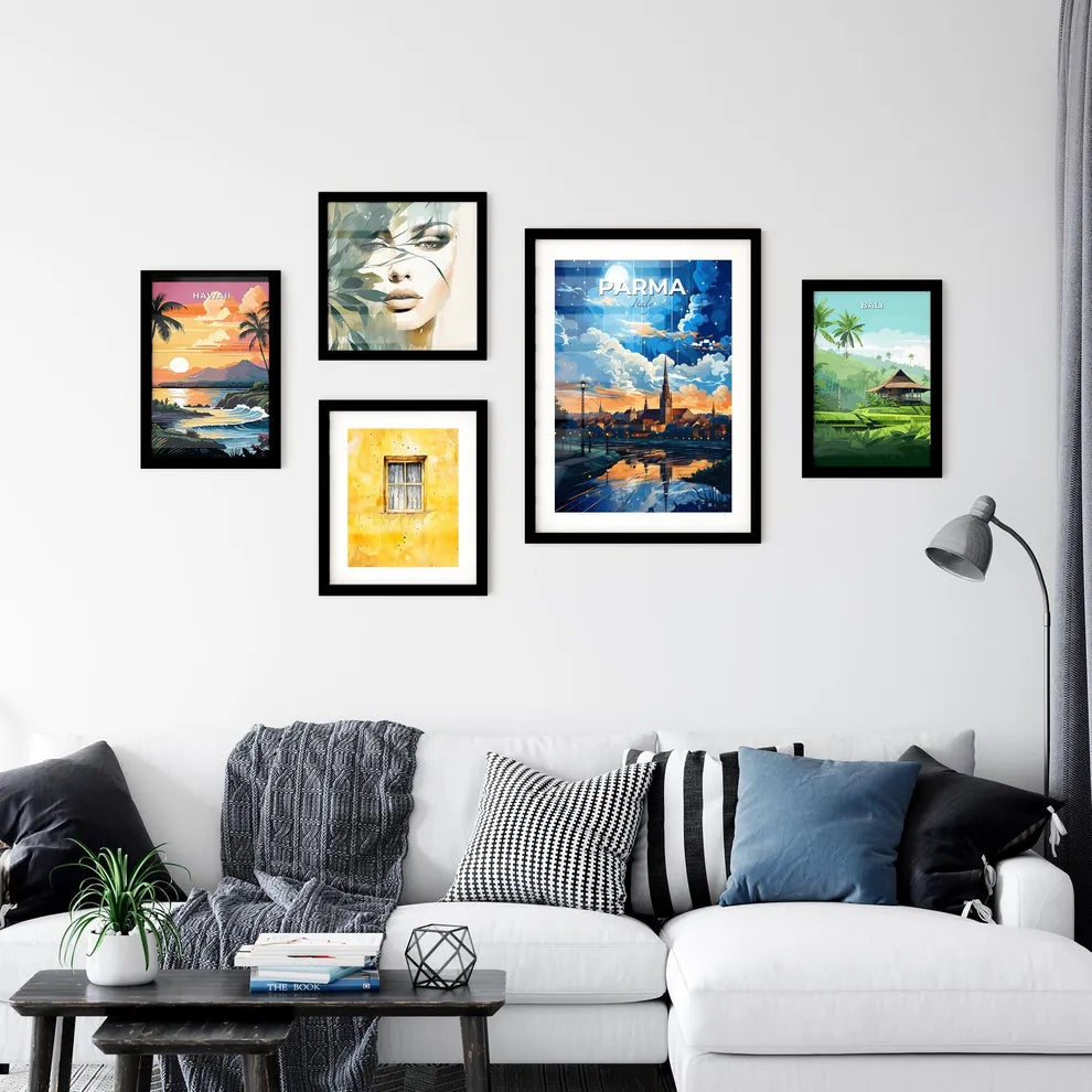 Parma Italy Skyline - A City With A Church And A River  - Customizable Travel Gift