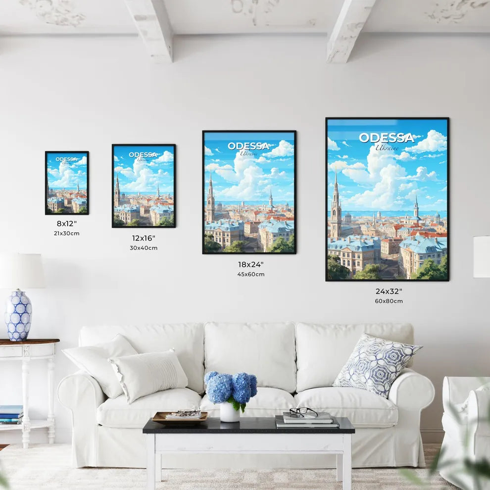 Odessa Ukraine Skyline - A City With Many Buildings And A Body Of Water  - Customizable Travel Gift