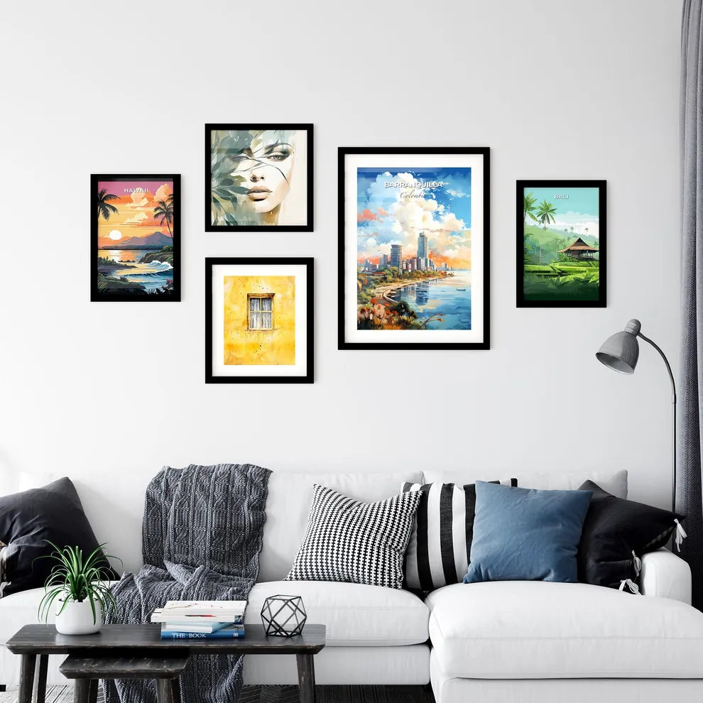 Barranquilla Colombia Skyline - A City Next To A Body Of Water  - Customizable Travel Gift