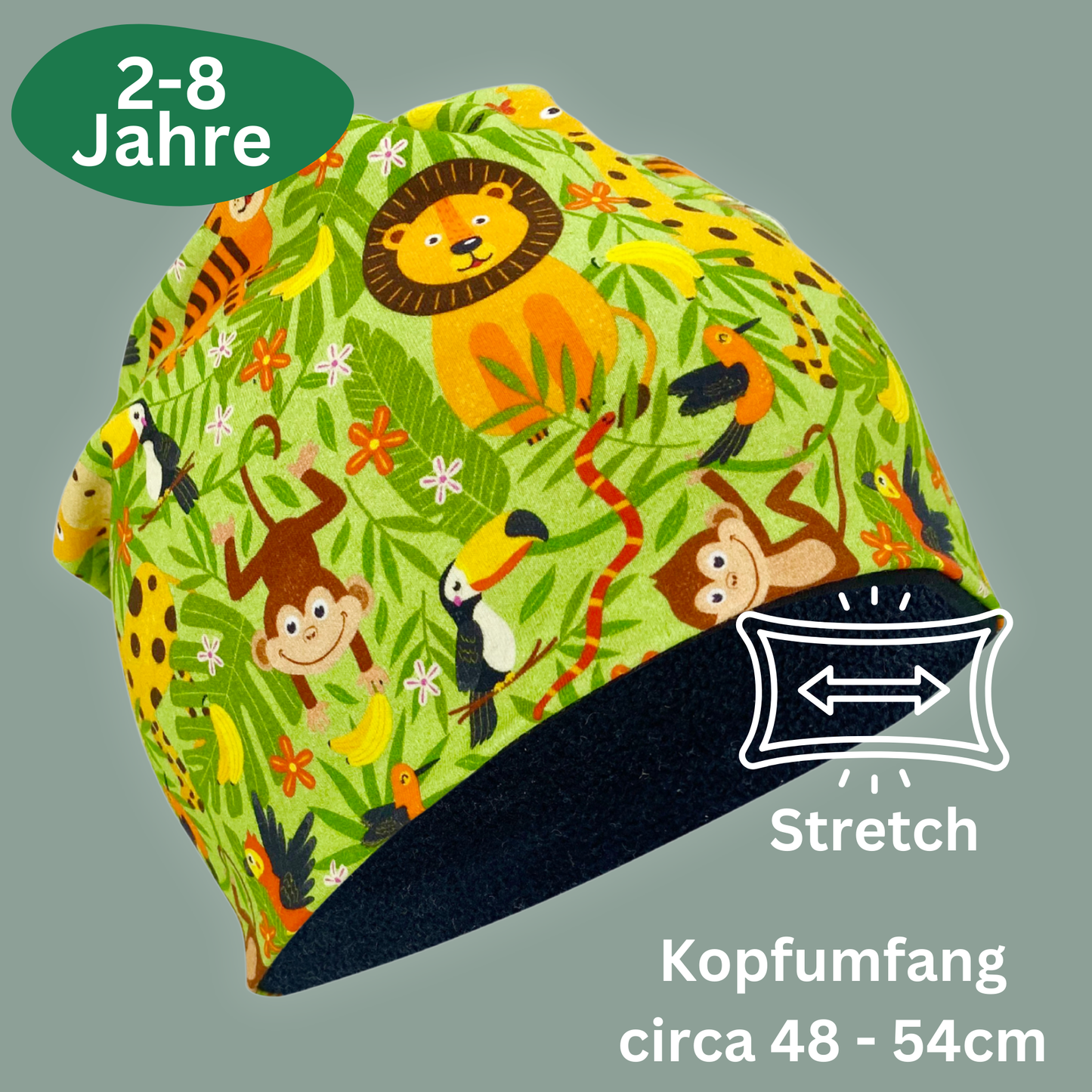 Kinder Beanie Mütze & Loop Set - Dschungel