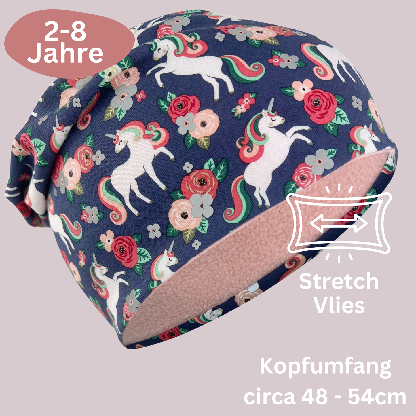 Kinder Reflektor Mütze & Loop - Einhorn