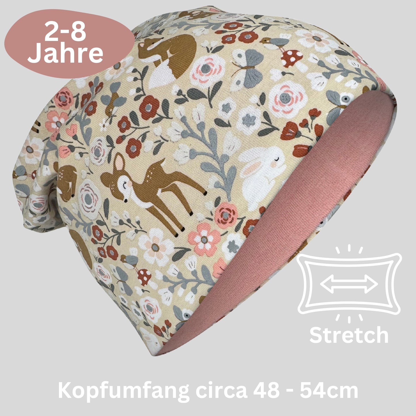Kinder Reflektor Mütze & Loop Waldtiere