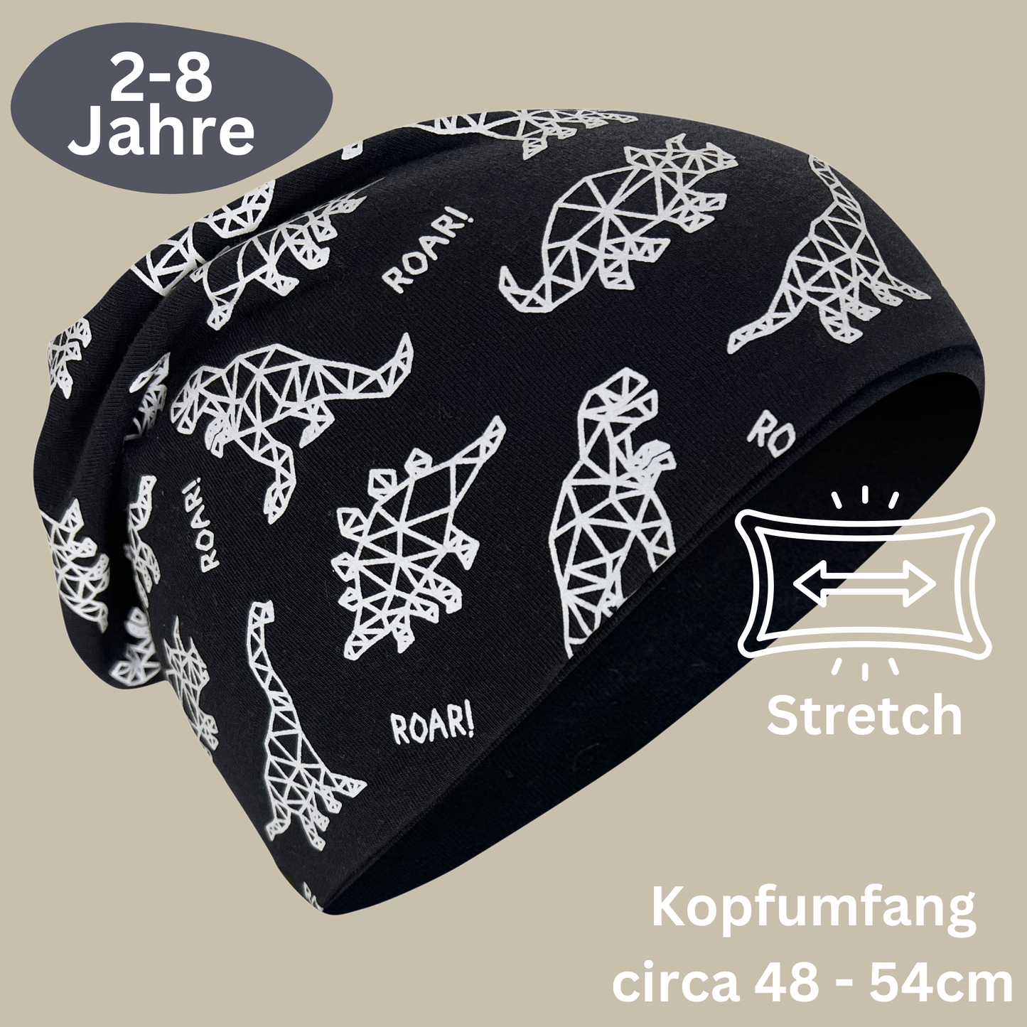 Kinder Reflektor Mütze & Loop Dinosaurier