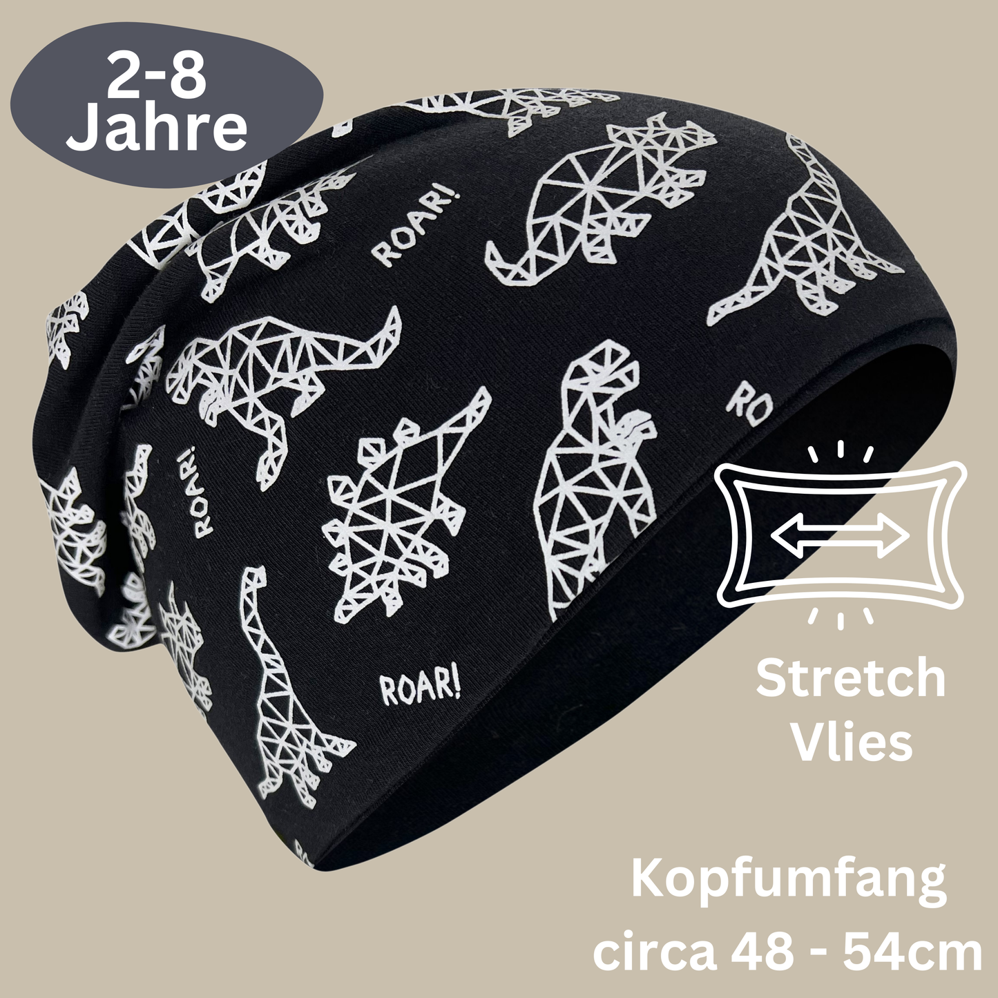 Kinder Reflektor Mütze & Loop Dinosaurier