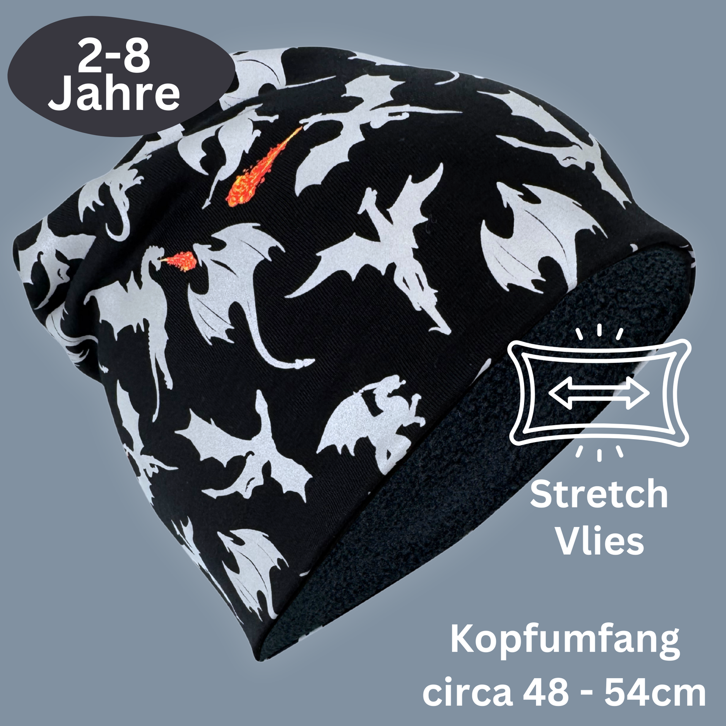 Kinder Reflektor Mütze & Loop Drachen