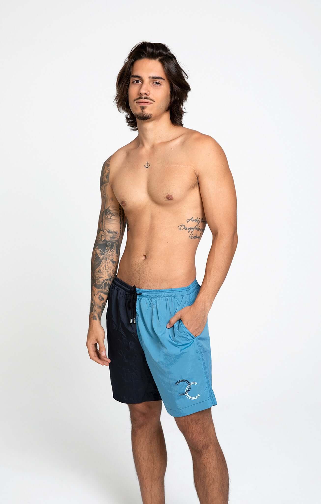 Dual Swim Shorts: Timeless Beachwear Piece