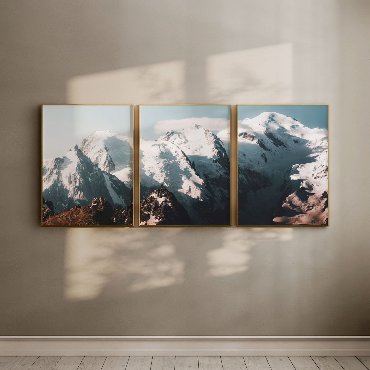 Mont Blanc Massif – Chamonix, France (triptych)