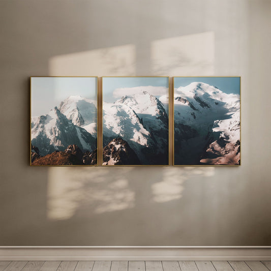 Mont Blanc Massif – Chamonix, France (triptych)