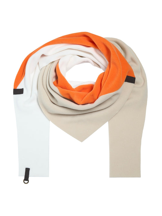 Fleece Schal TRIANGLE PATCH NW 4078 orange/kit/offwhite