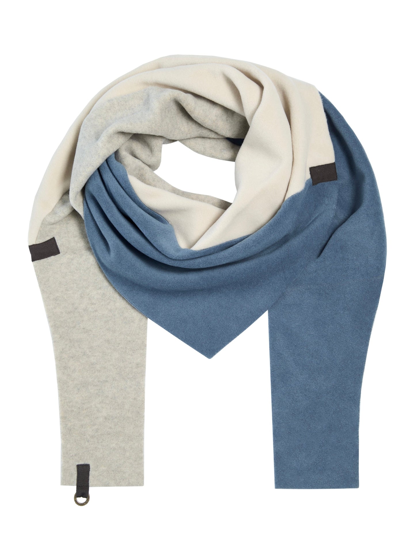 Fleece Schal TRIANGLE PATCH NW 4078 dusty blue/kit/sand