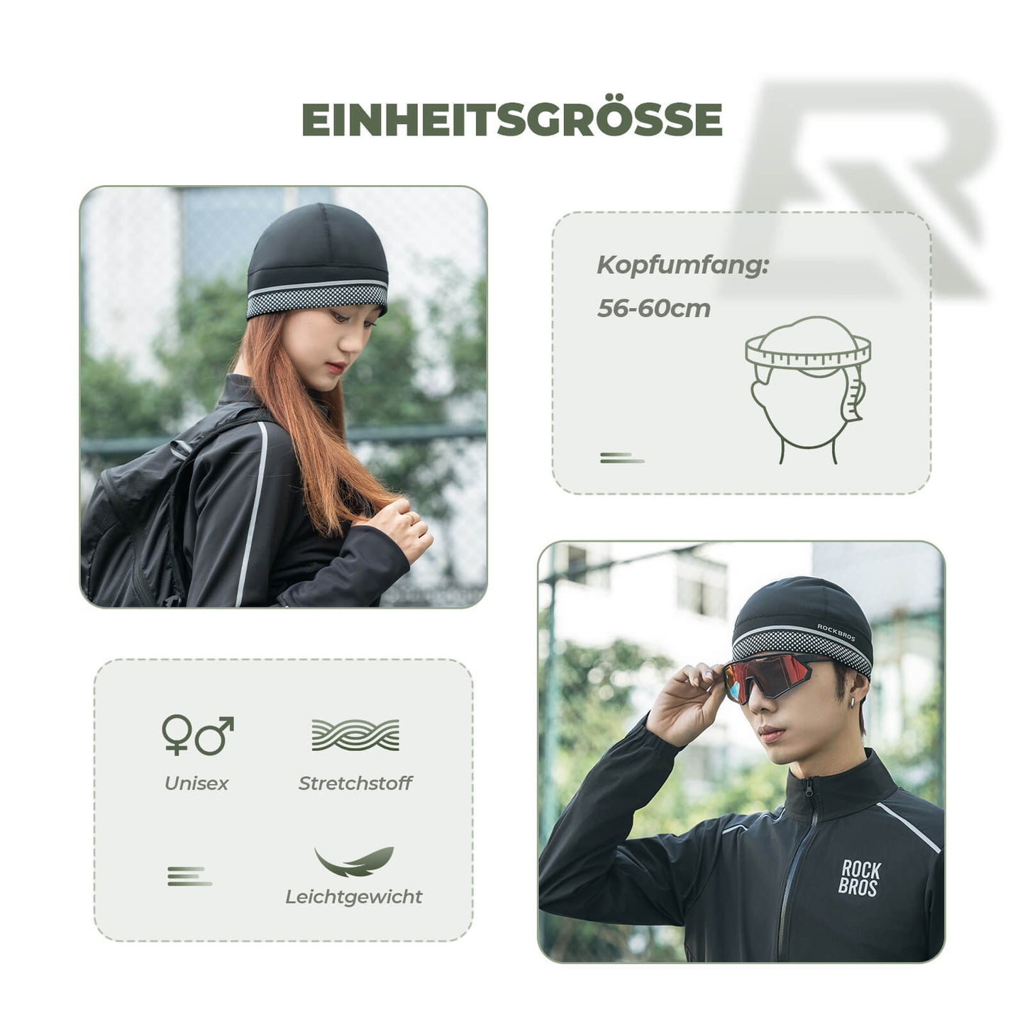 Fahrrad Mütze Fleece Helmmütze Wärmespeicherung