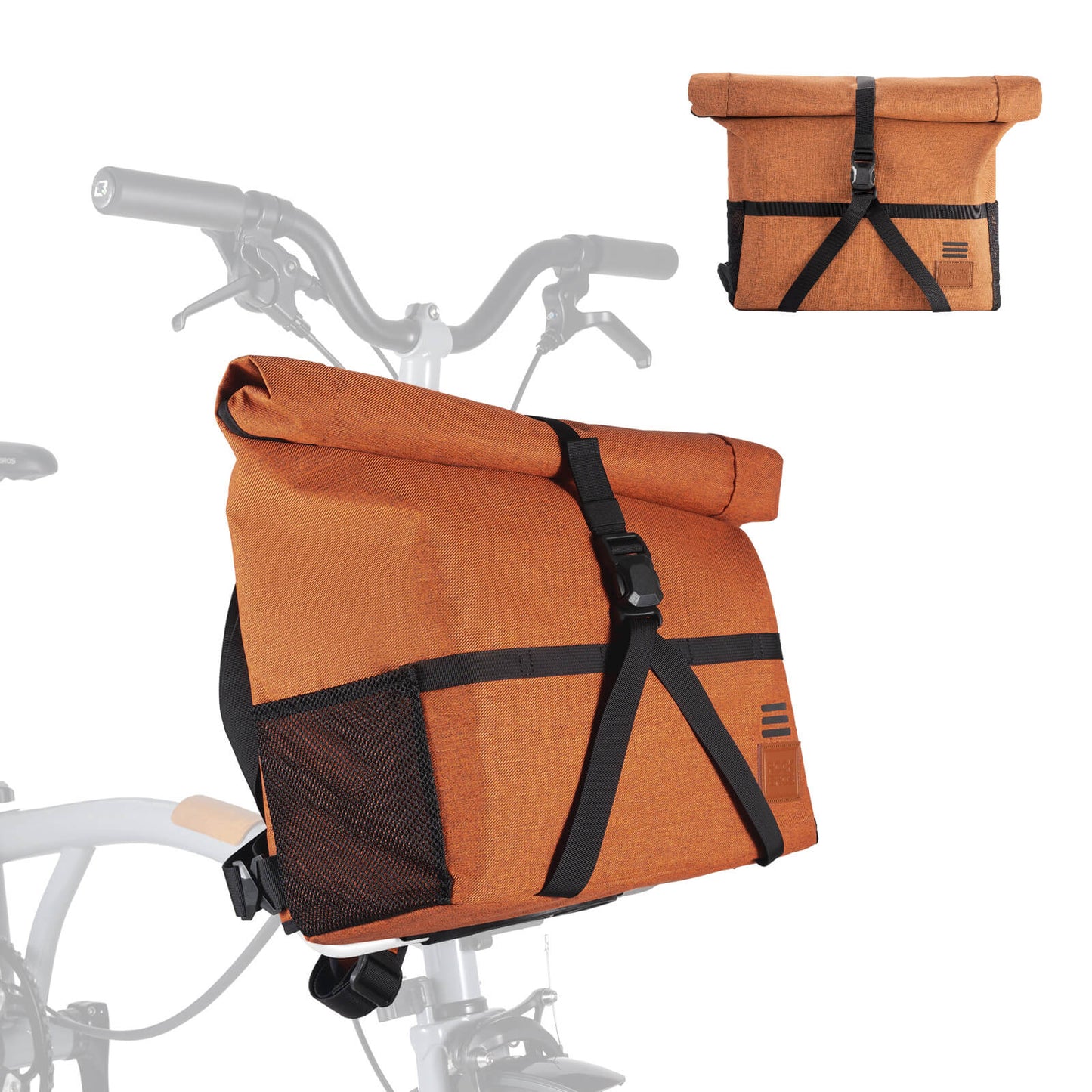 4-in-1 Fahrradtasche für Brompton Magnetverschluss 8-10L
