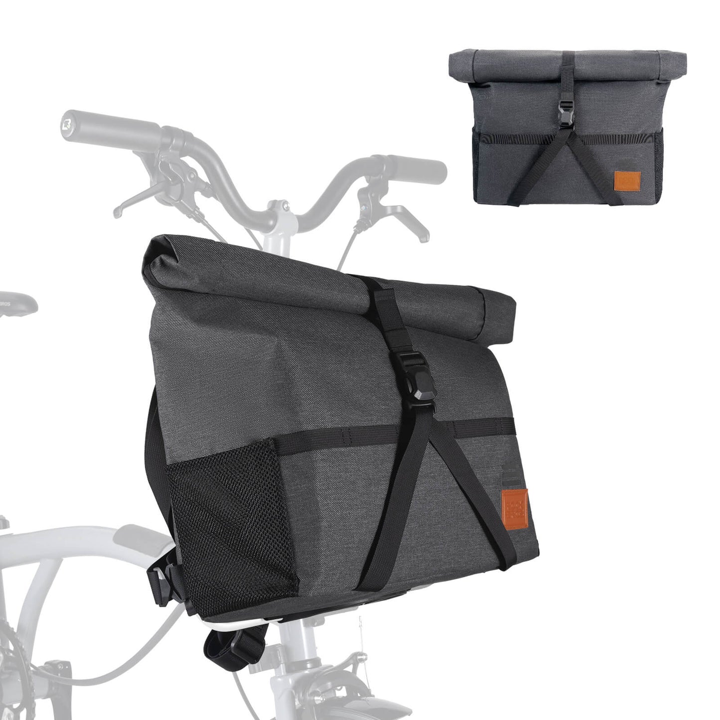 4-in-1 Fahrradtasche für Brompton Magnetverschluss 8-10L