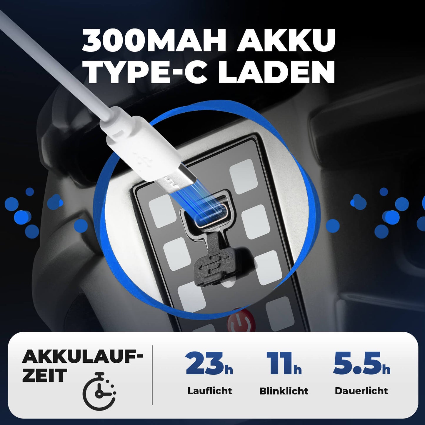 Fahrradhelm mit Rücklicht 55-61cm