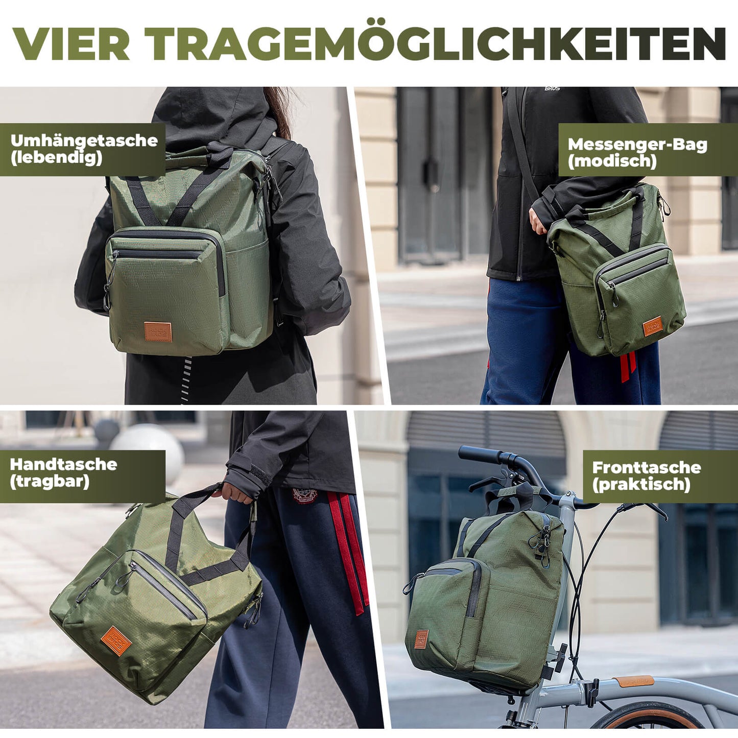 Fahrradtasche Lenkertasche für Brompton 10L+1.5L
