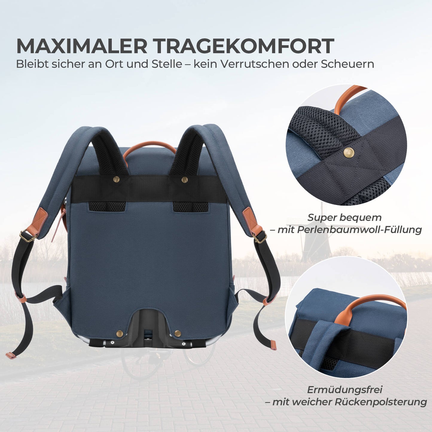 Fahrradtasche Lenkertasche für Brompton Rucksack 7.7L+0.6L