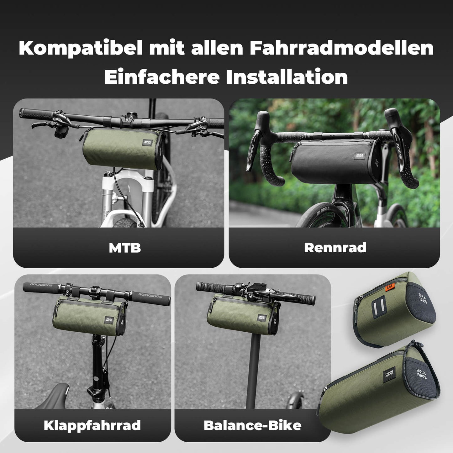 2-in-1 Fahrradtasche Set Wasserabweisend