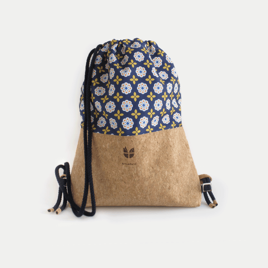SmukBird Turnbeutel, Rucksack | aus Baumwolle und Kork | Bloom